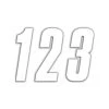 MCS - Race Number Colour WH -Plastics, Bike Parts Shop MCSNumberWH 1000x